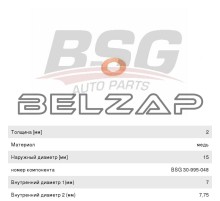 Шайба MERCEDES Sprinter форсунки BSG